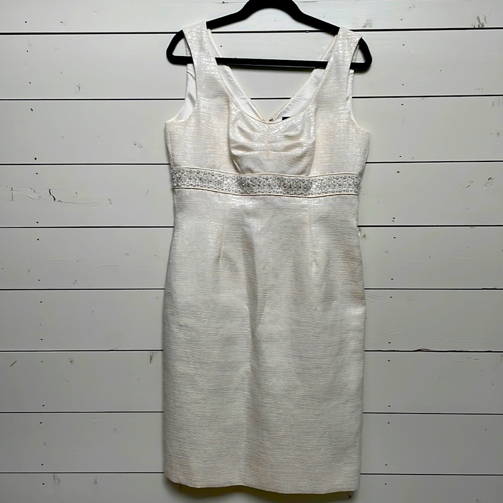 Tahari ASL beaded jacket and sheath dress set. Sz 10